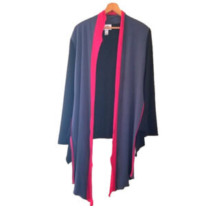 Joseph Ribkoff Open Front Colourblock Cardigan Size 8 Stretch